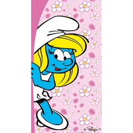 Hupikék törpikék Floral Fun fürdőlepedő, strand törölköző 70x140cm (Fast Dry)