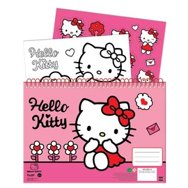 Hello Kitty Sweetheart A/4 spirál vázlatfüzet 40 lapos matricával