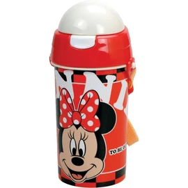 Disney Minnie Bloom műanyag szívószálas kulacs akasztóval 500 ml