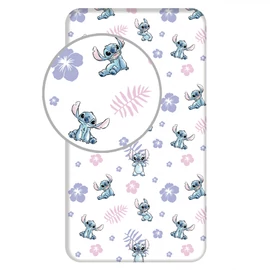 Disney Lilo és Stitch, A csillagkutya White gumis lepedő 90x200 cm