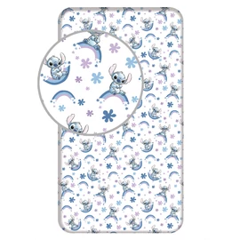 Disney Lilo és Stitch, A csillagkutya Rainbow gumis lepedő 90x200 cm