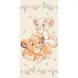 Disney Az Oroszlánkirály Simba &amp; Nala fürdőlepedő, strand törölköző Yellow 70*140cm