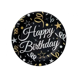 Happy Birthday B&amp;C papírtányér 6 db-os 18 cm