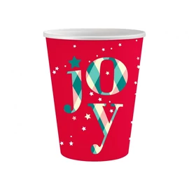 Karácsonyi Red Joy papír pohár 6 db-os 250 ml
