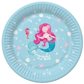 Sellő Pastel papírtányér 8 db-os 18 cm