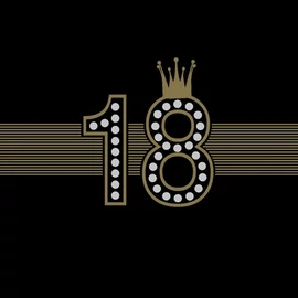 Happy Birthday 18 Hollywood Style szalvéta 20 db-os 33x33 cm