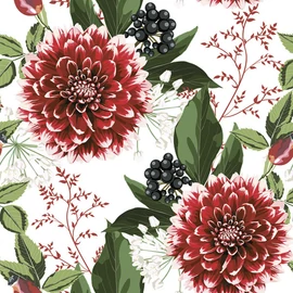 Virág Burgundy Dahlia szalvéta 20 db-os 33x33 cm