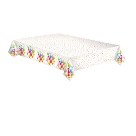 Színes Birthday Balloons papír asztalterítő 120x180 cm