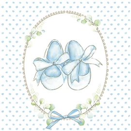 Babaváró Baby Slippers Blue szalvéta 20 db-os 33x33 cm
