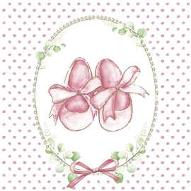 Babaváró Baby Slippers Pink szalvéta 20 db-os 33x33 cm