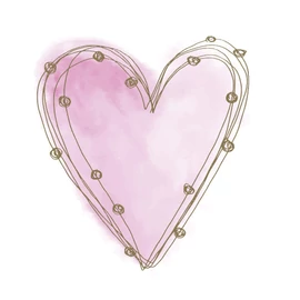 Szív Pastel Pink szalvéta 20 db-os 33x33 cm