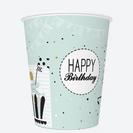 Happy Birthday Mint papír pohár 8 db-os 250 ml