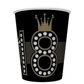 Happy Birthday 18 Hollywood Style papír pohár 8 db-os 250 ml