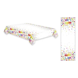 Happy Birthday Dots papír asztalterítő 120x180 cm