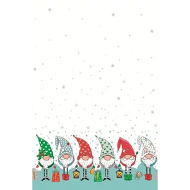 Karácsonyi Funny Gnomes papír asztalterítő 120x180 cm