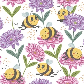 Virág Happy Bees szalvéta 20 db-os 33x33 cm
