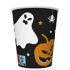 Halloween Scary Black papír pohár 8 db-os 250 ml