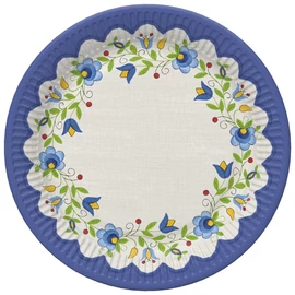 Hímzés Folk papírtányér 8 db-os 22,7 cm