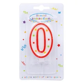 Színes Dots tortagyertya, számgyertya 0-ás