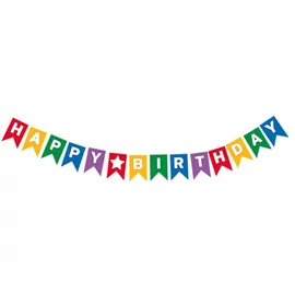 Happy Birthday Multicolor papír felirat 2,3 m