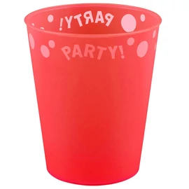 Red, Piros micro prémium műanyag pohár 250 ml