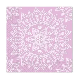 Mandala Purple White szalvéta 20 db-os, 33x33 cm FSC