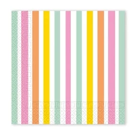 Színes Pastel Stripes szalvéta 20 db-os 33x33 cm FSC