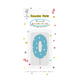 Színes Light Blue 0-ás tortagyertya, számgyertya