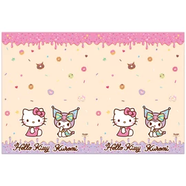 Hello Kitty Kuromi műanyag asztalterítő 120x180 cm