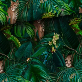 Prémium mintás futter, puma és kígyó