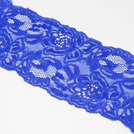 Elasztikus csipke királykék, 9 cm széles