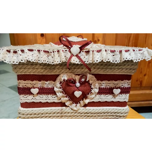 Juta szövet, zsákvászon, bordó