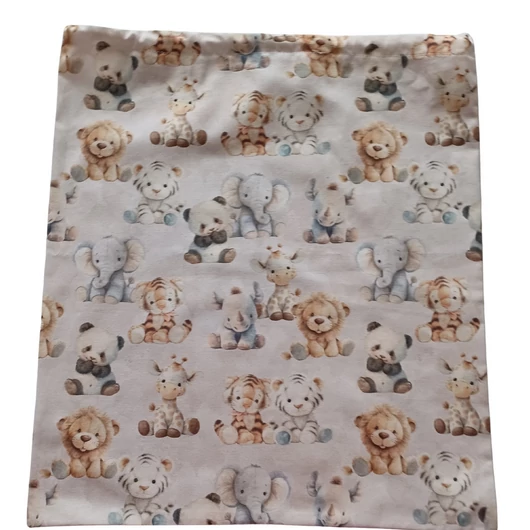 Óvodai tisztasági zsák, Plüss világ állatkái 44 x 38 cm