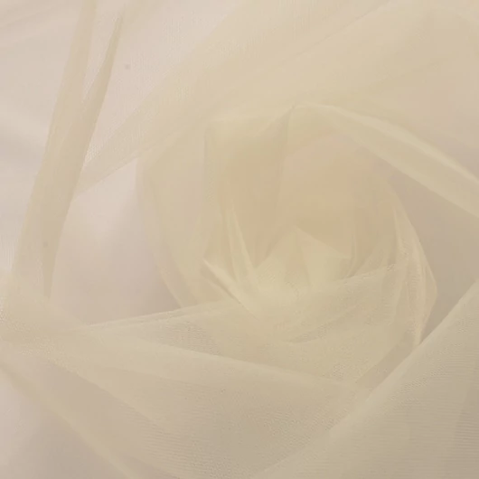 Extra széles Tüll, vajszín