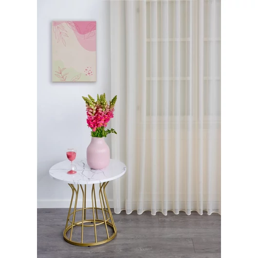 Voile függöny anyag, nyers színben, ólomzsinórral 180 cm
