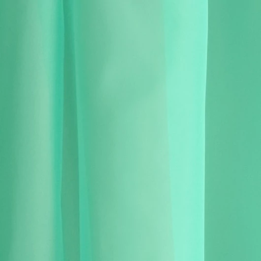 Voile függöny anyag, türkiz színben, ólomzsinórral  1,80 x 1 m