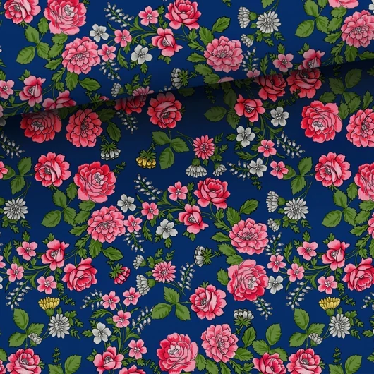 Prémium pamut jersey, rózsák-1,60x0,45m
