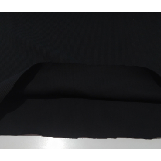 Pamut körkötött kabátpasszé, fekete-0,56x0,50m