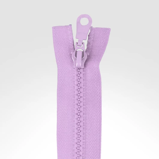 Bontható cipzár, 40 cm világos lila