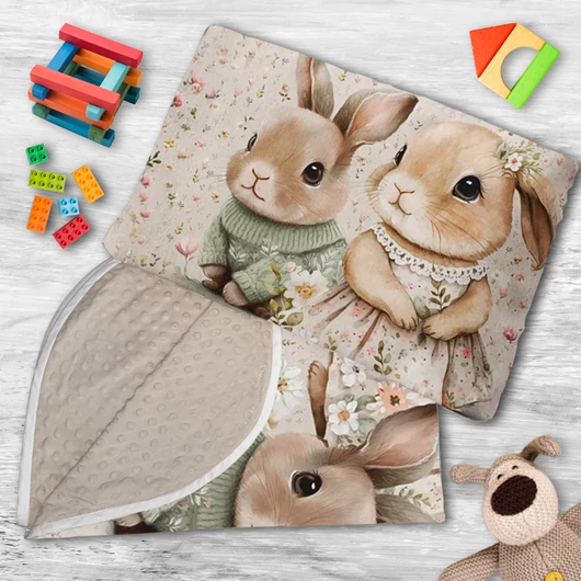 Tündérálom Baba takaró és párna szett, édes nyuszik