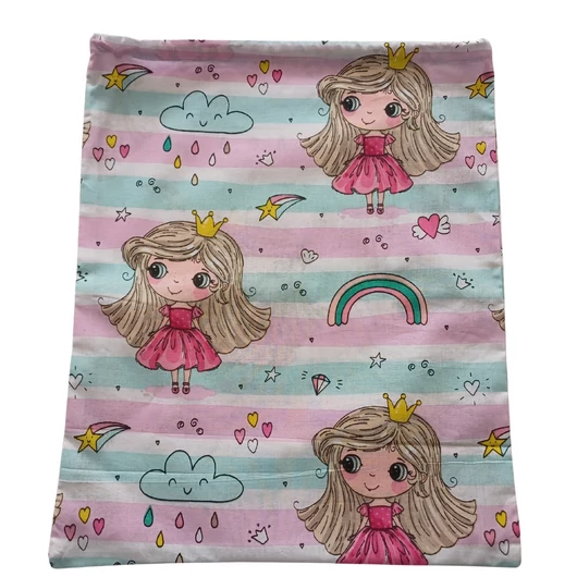 Óvodai tisztasági zsák, kis hercegnő 44 x 36 cm