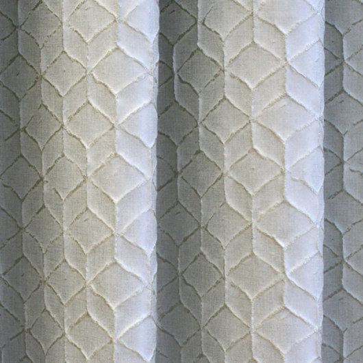 Zenox sötétítő függöny anyag, fehér színben, szabályos mintával