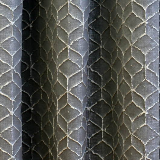 Zenox sötétítő függöny, szürke színben, szabályos mintával