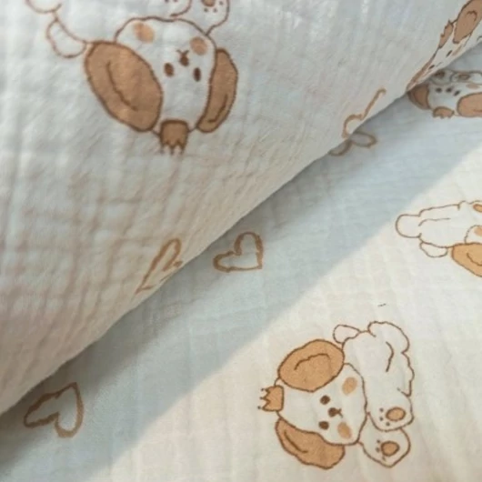 Mintás dupla géz, kutya