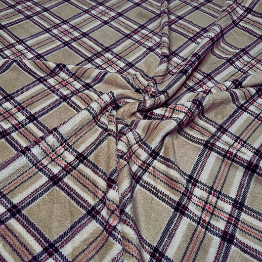 Baby soft, világosbarna kockás