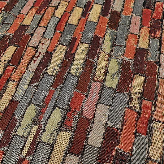 Gobelin bútorszövet, tégla mintás