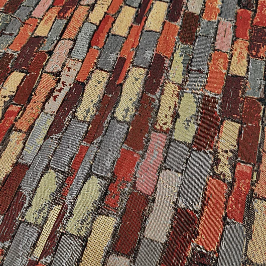 Gobelin bútorszövet, tégla mintás