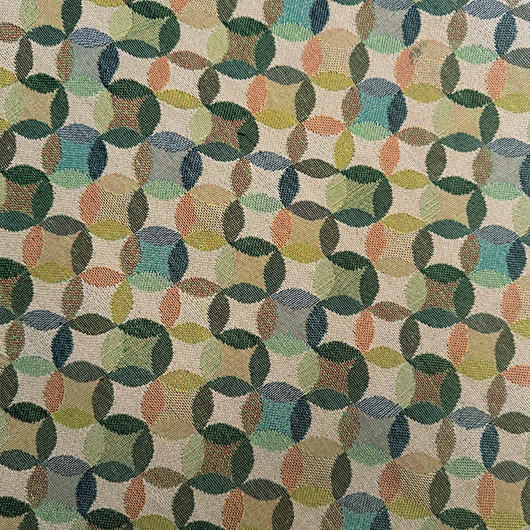 Gobelin bútorszövet, zöld karikás