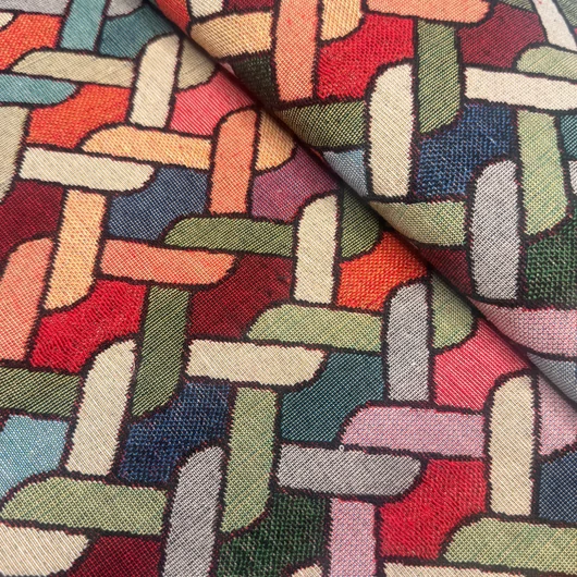 Gobelin bútorszövet, fonat mintás