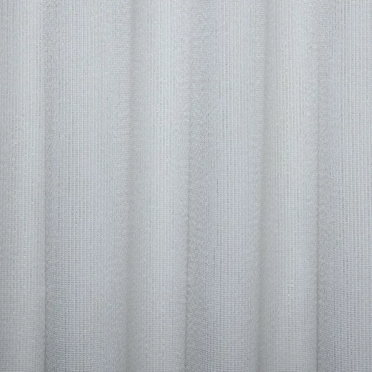 LARINA fényáteresztő függöny anyag, nyers színben, arany csíkozással, 310 cm magas